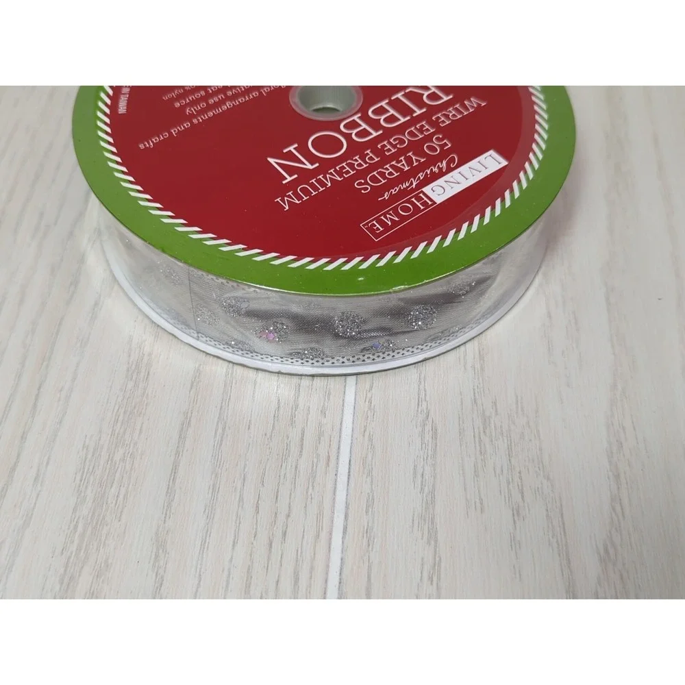 Living Home Christmas silver‎ wire edge 1.5